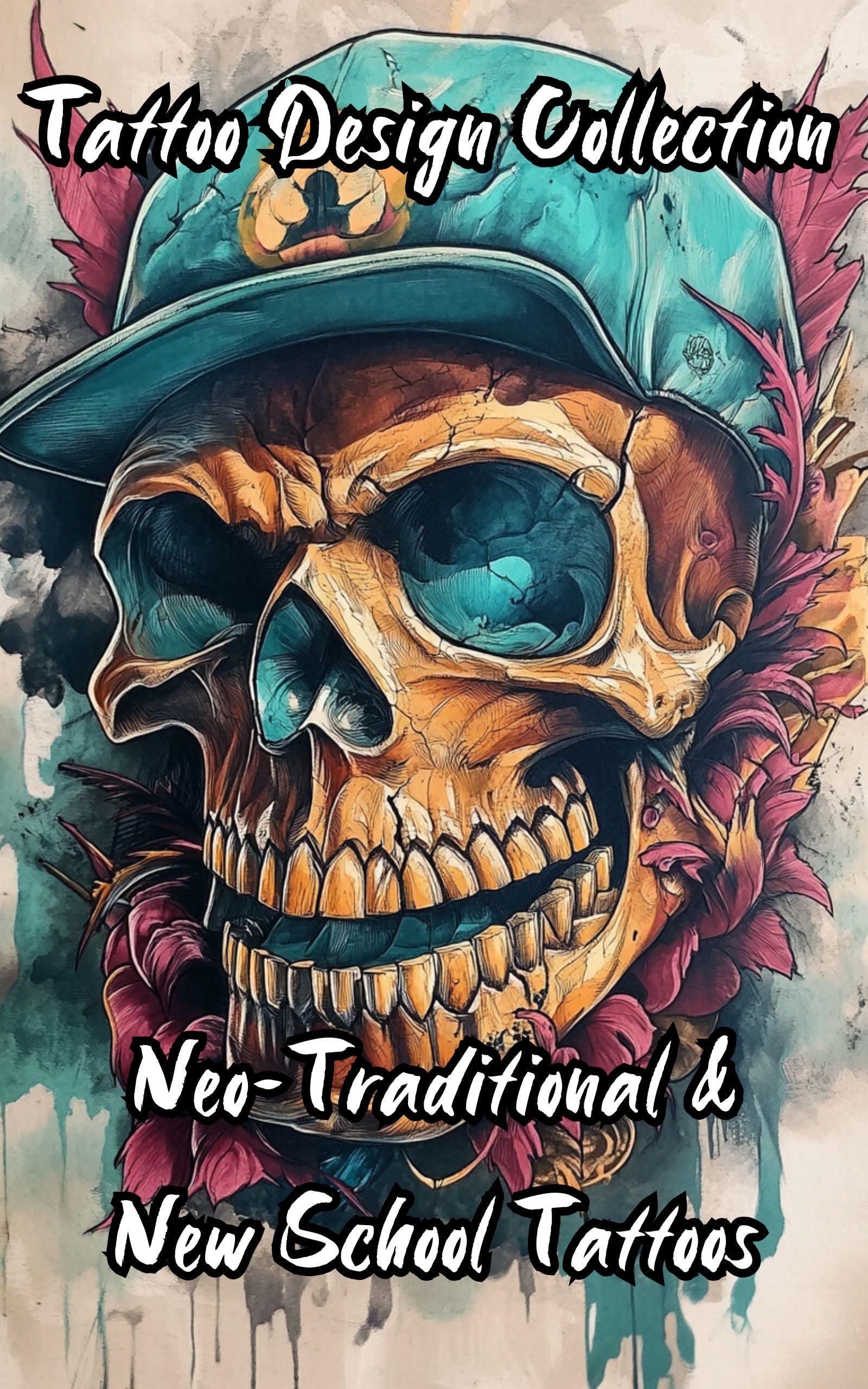 Livre de tatouage 100 modèles flash couleur neo-traditional pour l'inspiration tattoo