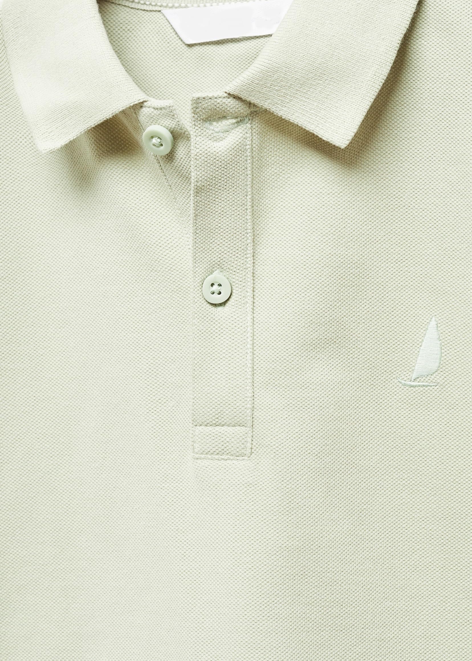 Alan Jones Clothing Boys Regular Fit Cotton Polo T-Shirt | Embroidery Detail | Short Sleeves | Ribbed Hems | Ages 6–16 Years (Khaki_11-12 Years) - Image 3 thumbnail