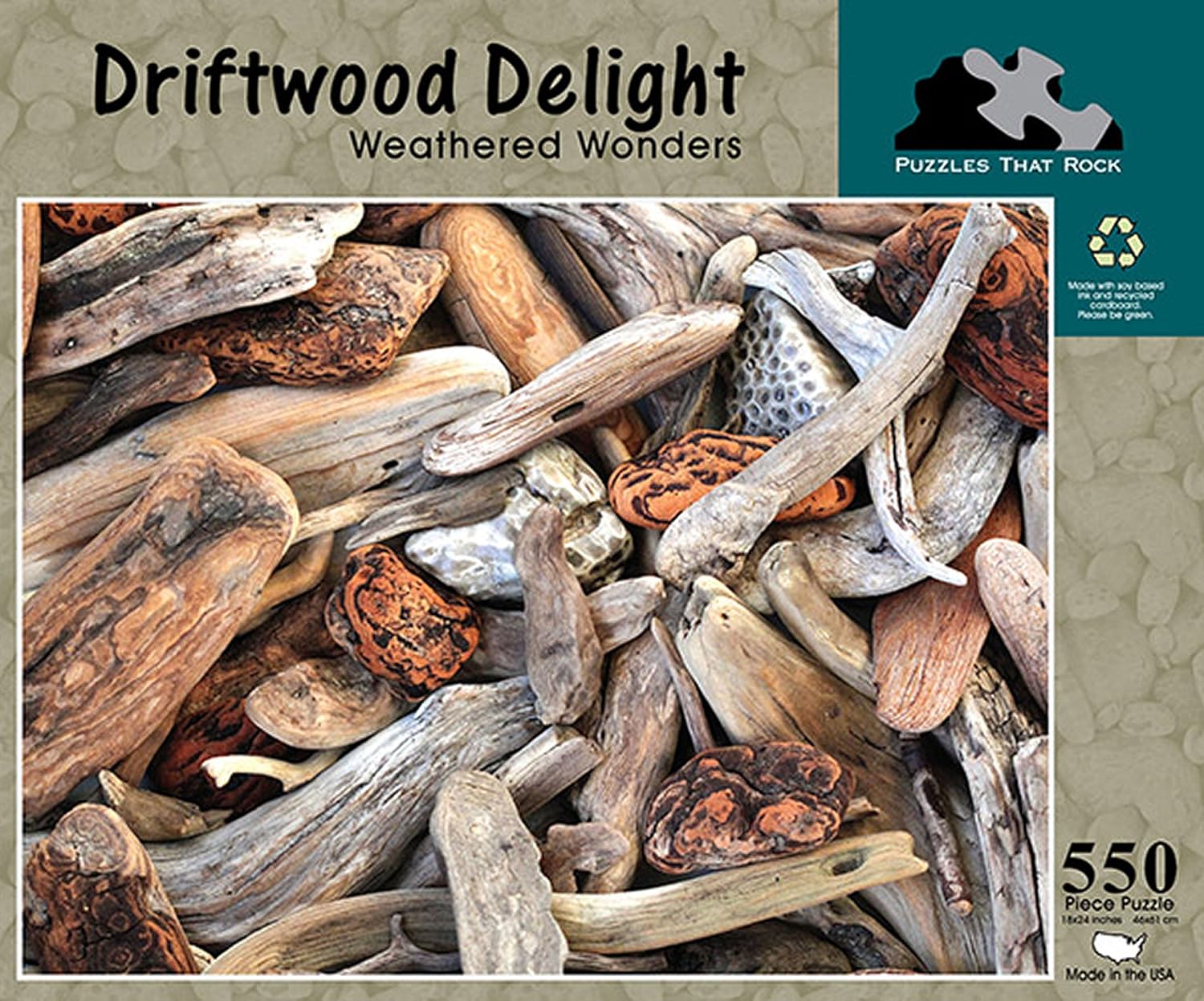 Driftwood Delight Weathered Wonders Puzzle, 550 Piece Adult Puzzle