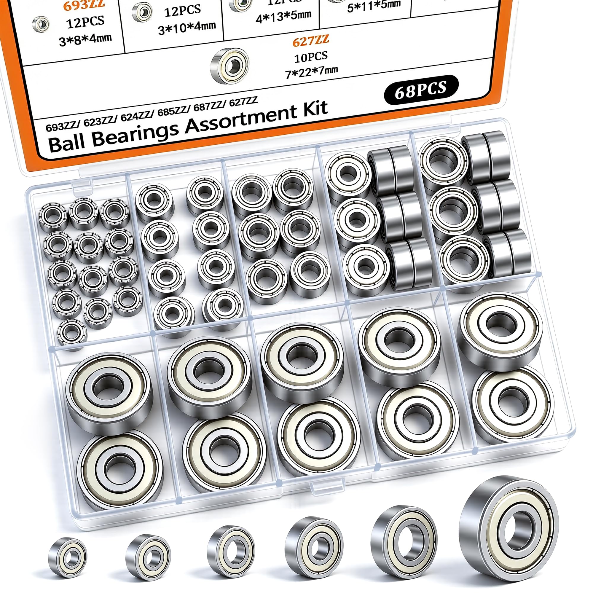 Ball Bearings Assortment Kit - 68 PCS -1