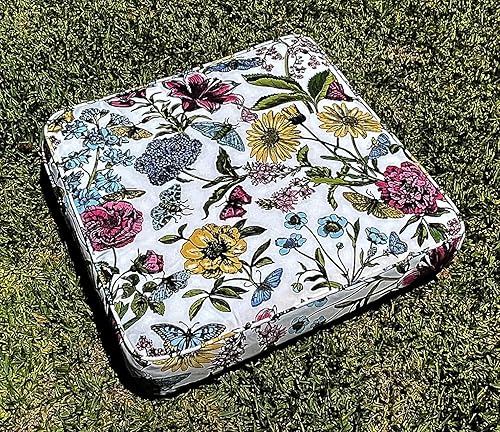 Miniatura 7 de BELLRINO Juego de 2 fundas de cojín decorativas para patio, impermeables, para exteriores, de 24 x 24 x 4 pulgadas, para silla, asiento, jardín,