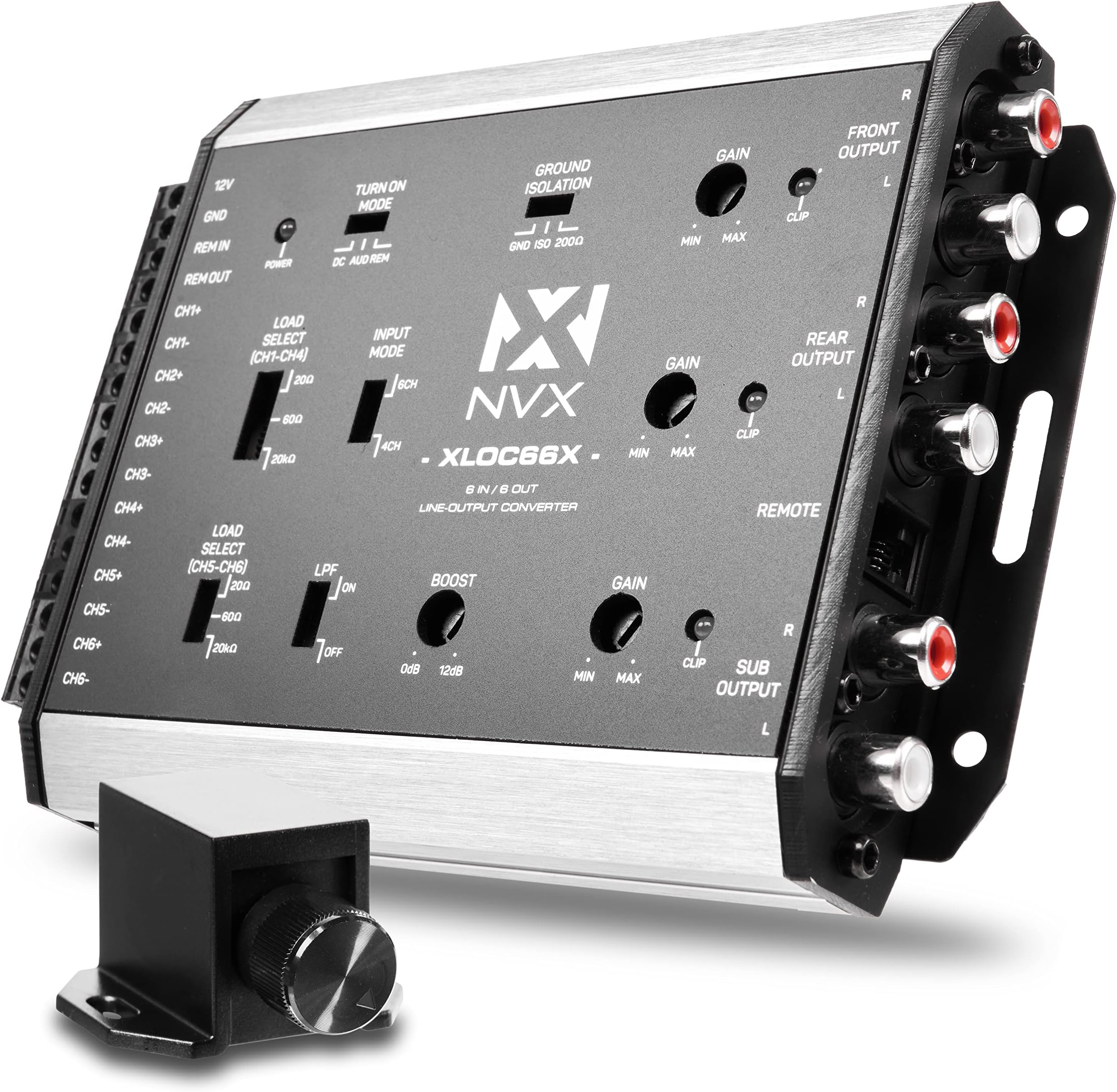 NVX XLOC66X 6 inputs / 6 outputs High Voltage Active Line Output Converter with Impedance Matching and Remote Level Control