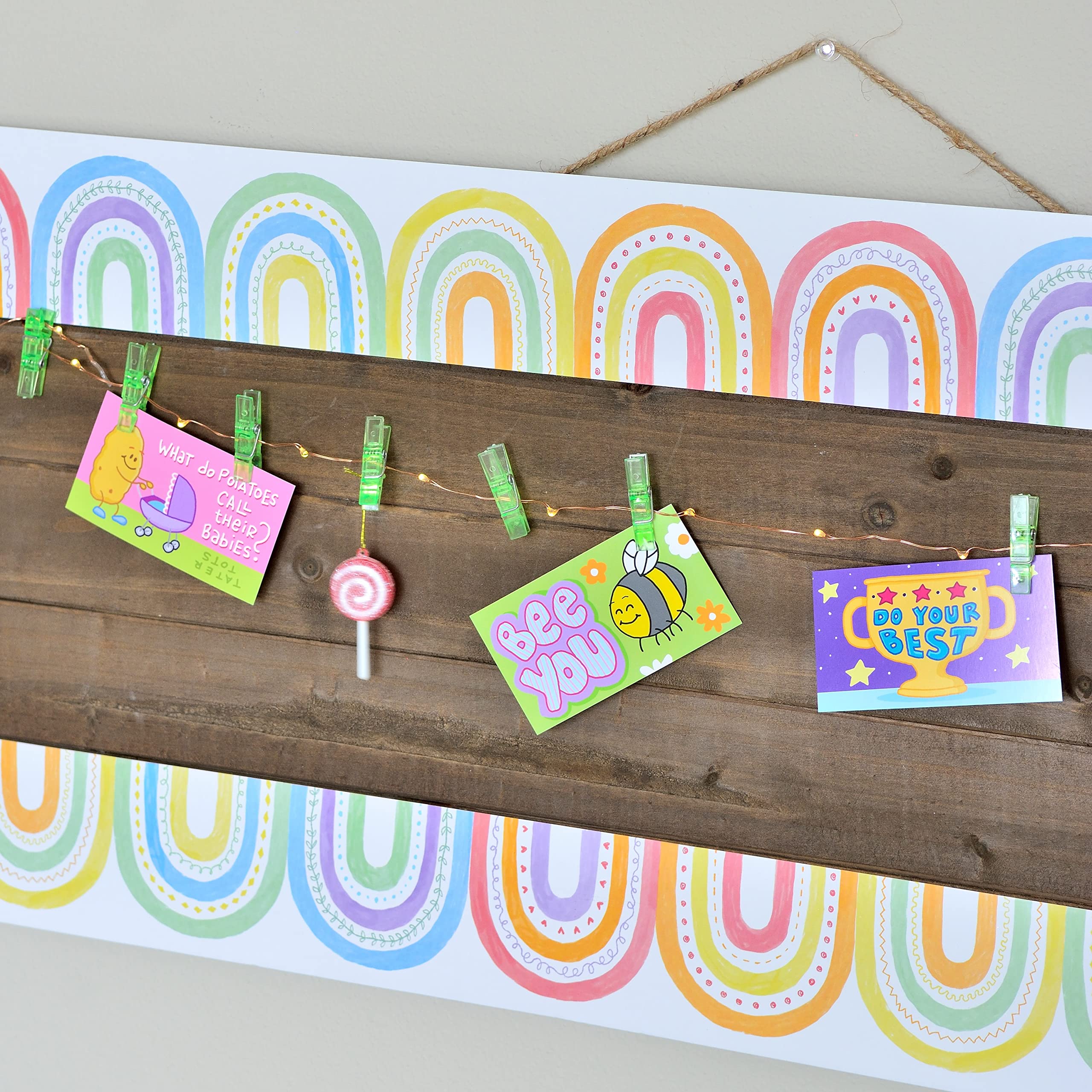 Youngever 52.5 ft Bulletin Board Borders for Classroom Decoration, Rainbow Design - Image 2