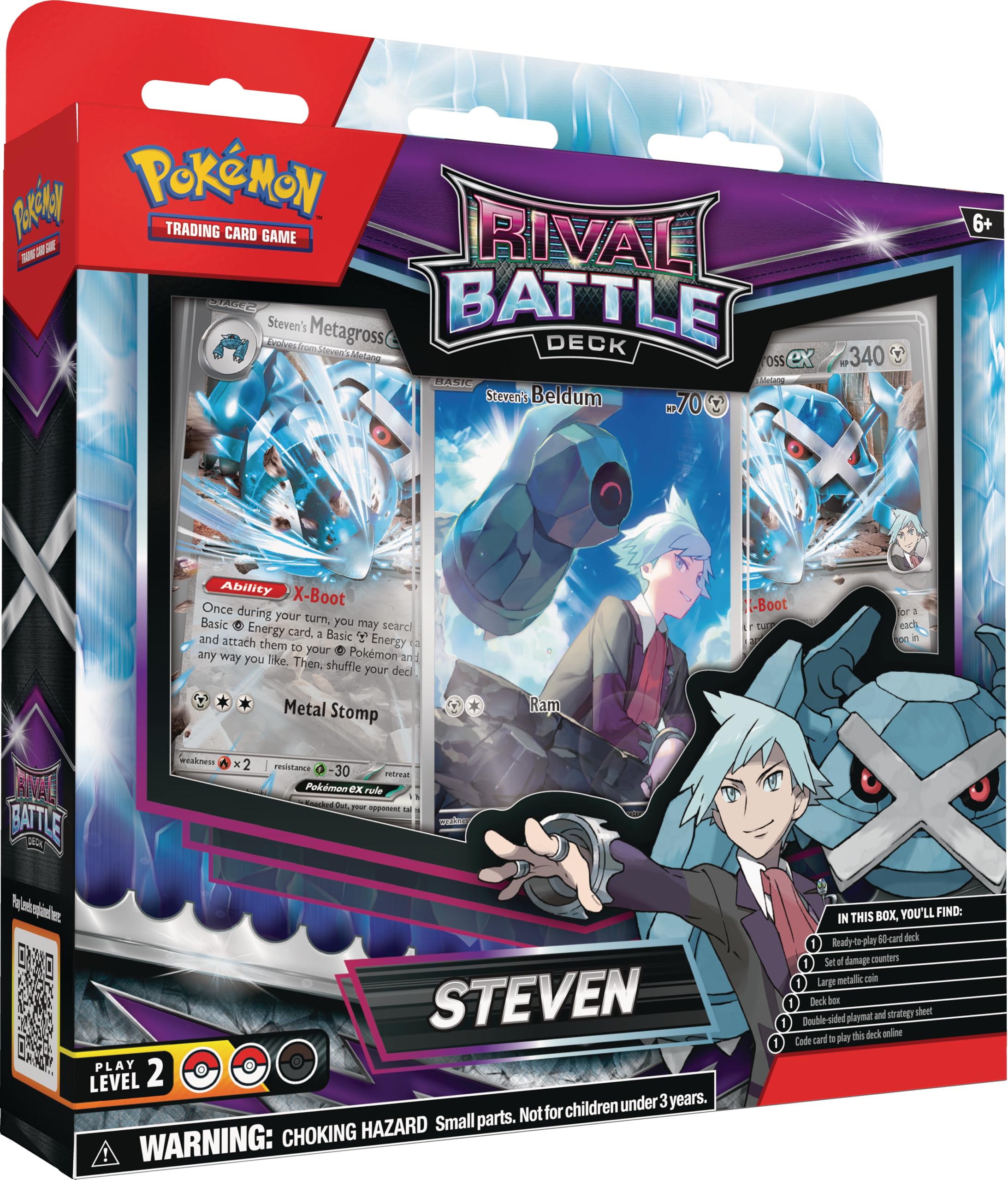 Amazon.com: Pokemon TCG: Rival Battle Deck  Steven (60 Cards) : Toys &  Games