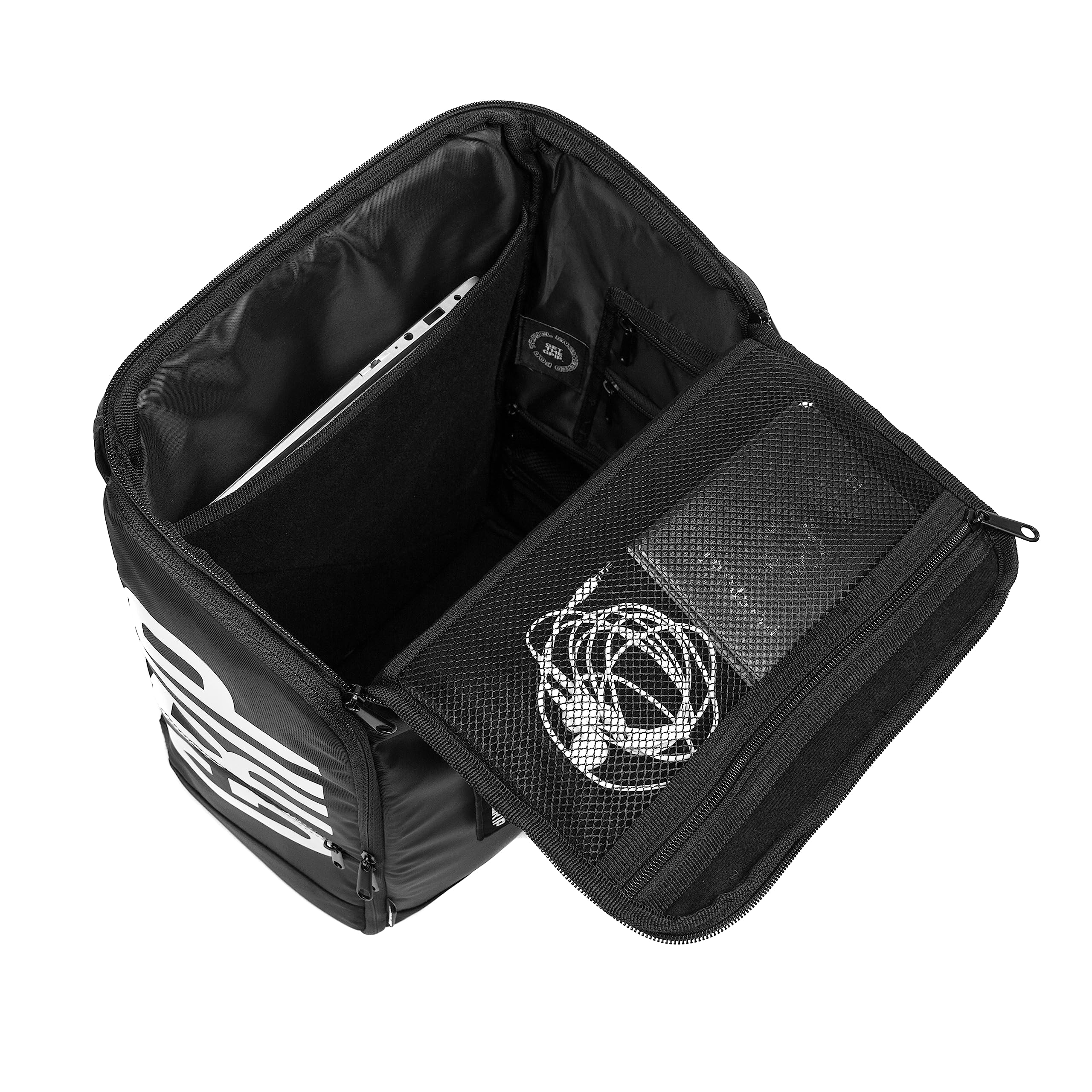 GRIPMODE Reiserucksack mit Laptopfach Schwarz - Rucksack mit Zwei verstellbaren und abnehmbaren Innenwänden - 27L Fassungsvermögen Sportrucksack für Damen und Herren
