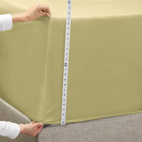 Miniatura 4 de Empyrean Bedding - Sábanas bajeras tamaño Queen, con sábana de cajón extra profunda Juego de sábanas bajeras extra profundas, de 24 pulgadas, con 2