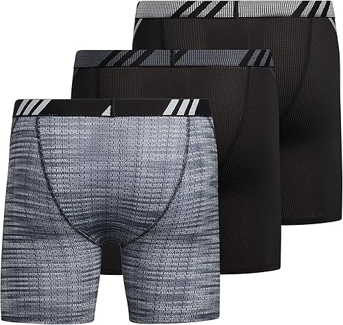 Vista 5 de adidas Calzoncillos tipo bóxer de malla deportiva para hombre (paquete de 3) DESCONTINUADO