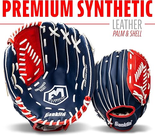 Miniatura 4 de Franklin Sports Field Master Baseball + Softball Glove - Field Master Adult + Youth Baseball + Softball Mitt - Men's + Women's Gloves - Right Hand