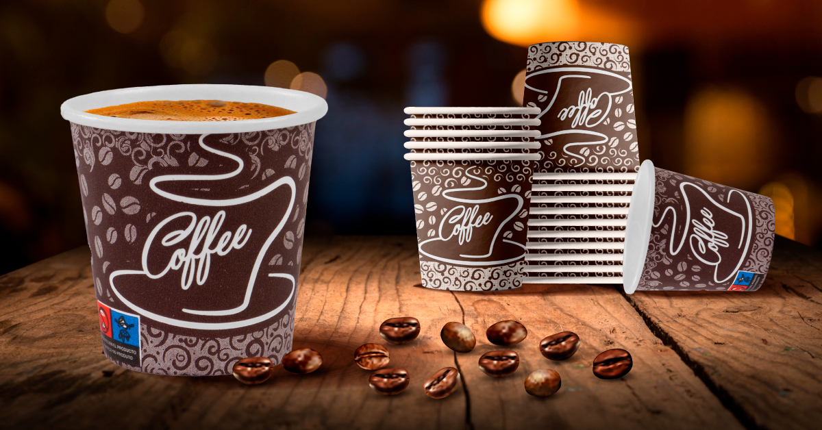 1000 Gobelets En Papier Pour Café 65 Ml Brown Forest - Verres écologiques Biodégradables Jetables Petits à Emporter Boissons Chaudes