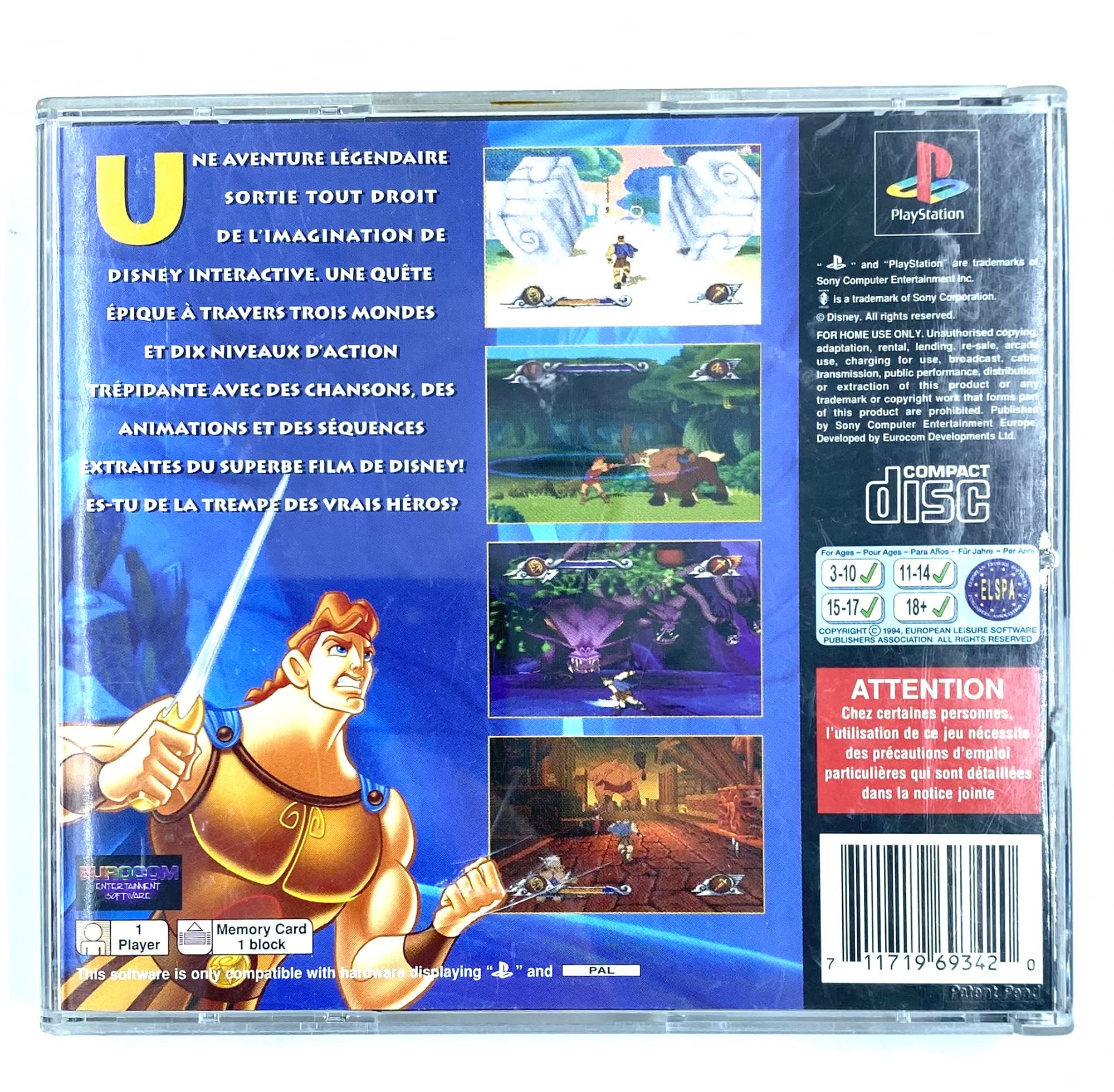 Disney jeu d'action : Disney présente Hercule