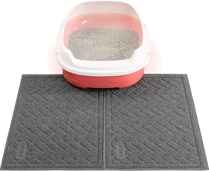 UPSKY Cat Litter Mats 2 Set of Cat Litter Pads, Cat Litter
