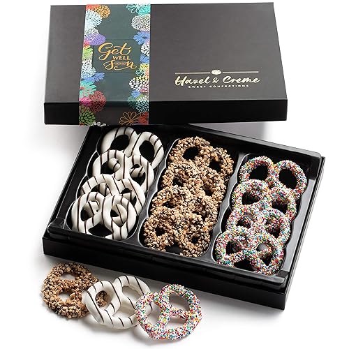 Miniatura 2 de Hazel & Creme Pretzels gourmet - Caja de regalo de recupérate - Paquete de cuidado de regalo - Regalo de comida gourmet