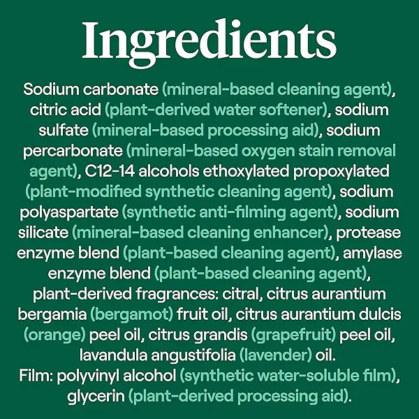 Seventh Generation Power Plus Dishwasher Detergent Packs Fresh Citrus scent for sparkling dishes Dishwasher tabs, 43 Count (1 pack) 13