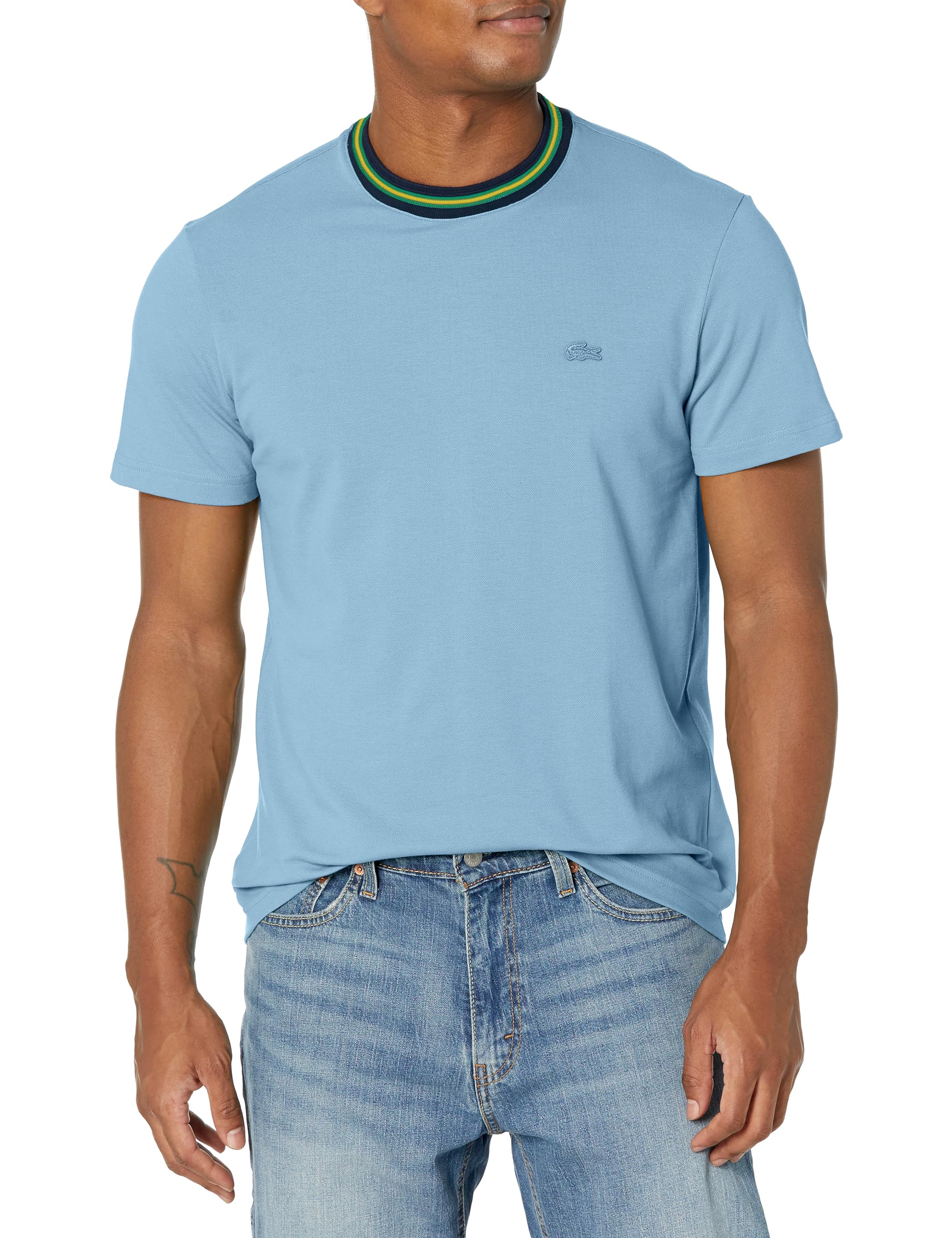 Lacoste Men's Stripe Collar Stretch Piqué ”-Shirt