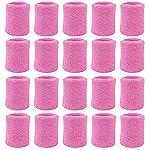 10 Pairs Sports Wristbands, Wrist Sweatbands for Men & Women, Stretchy & Sweat Absorbing Cotton Terry,Perfect for Basketball, Football, Tennis, Soccer, Running & Working Out