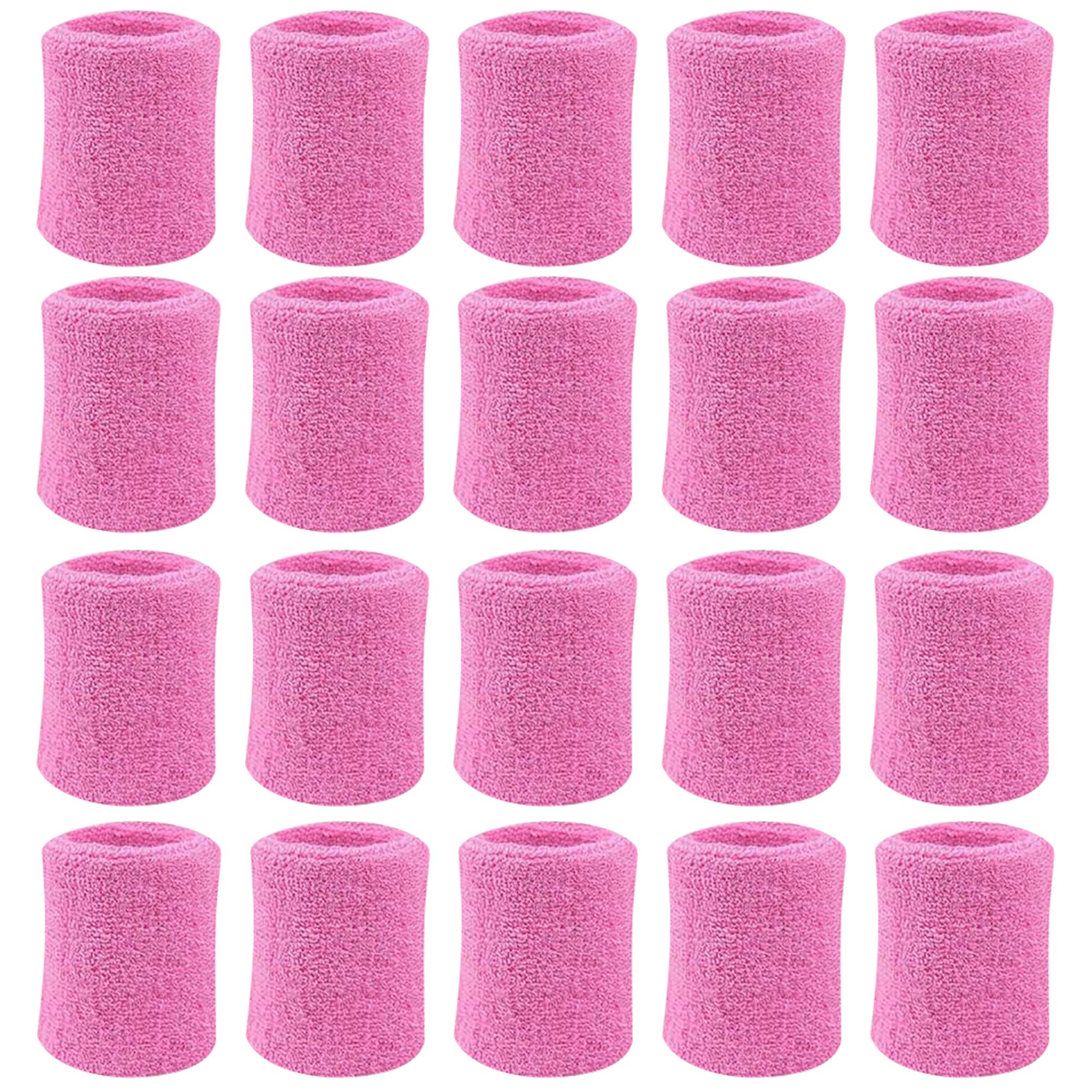 10 Pairs Sports Wristbands, Wrist Sweatbands for Men &amp; Women, Stretchy &amp; Sweat Absorbing Cotton Terry,Perfect for Basketball, Football, Tennis, Soccer, Running &amp; Working Out