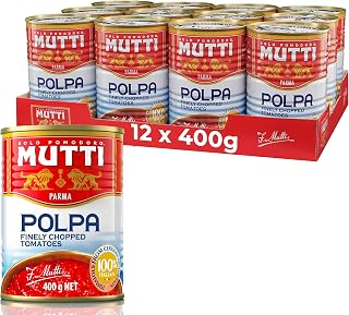 Mutti Polpa Crushed Tomatoes 14oz 12-Pack | Italy's #1 Brand | Fresh Italian Canned Tomatoes Vegan Gluten-Free No Additives