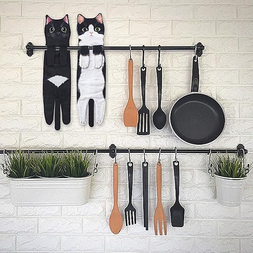 Vista 59 de Divertidas toallas de mano para el baño y la cocina, bonitas toallas decorativas decorativas para colgar en la cara, súper absorbentes, suaves