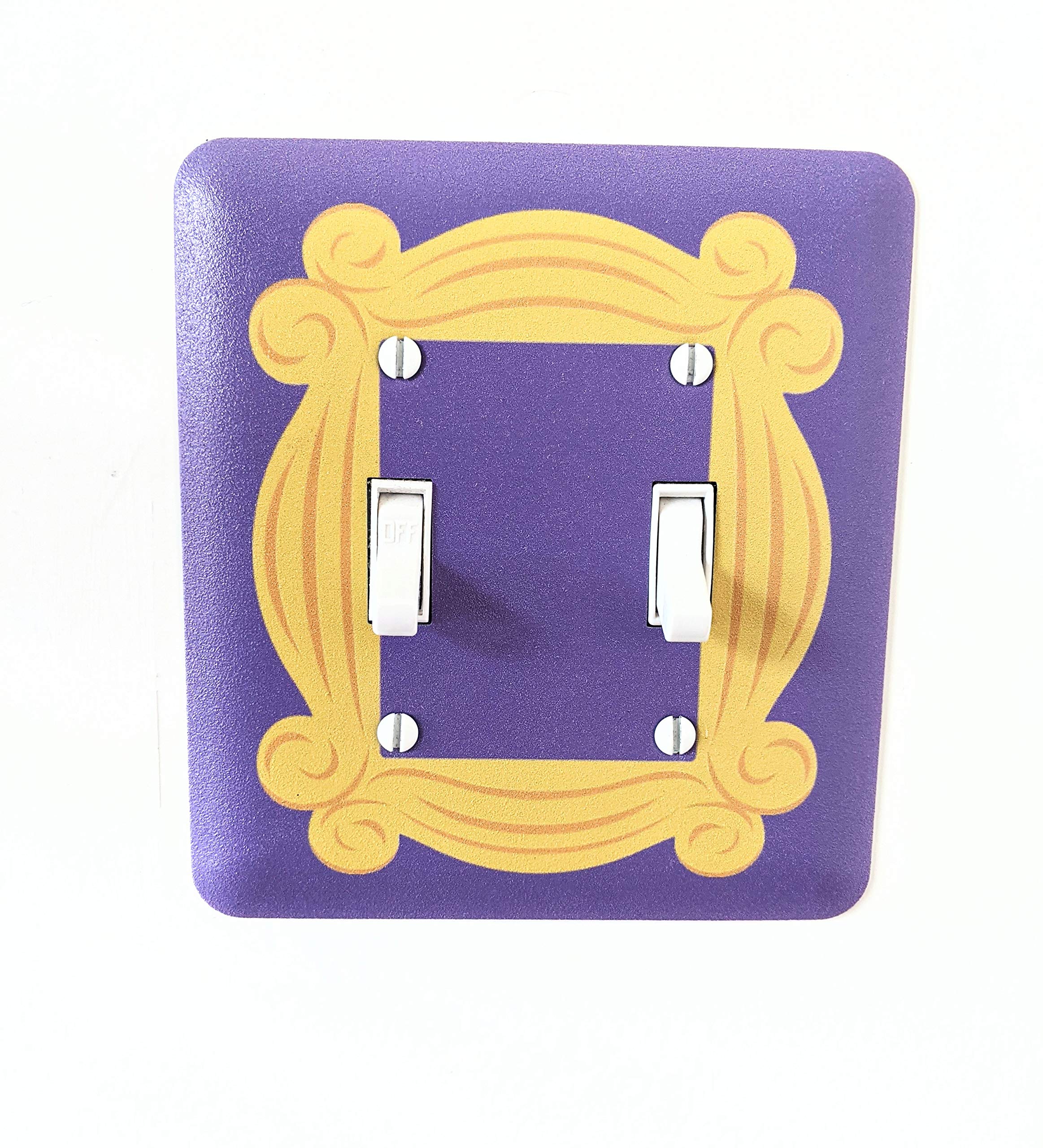 Friends TV Show Monicas Door Double Light Switch Cover Friends Door Monicas Apartment Purple Door