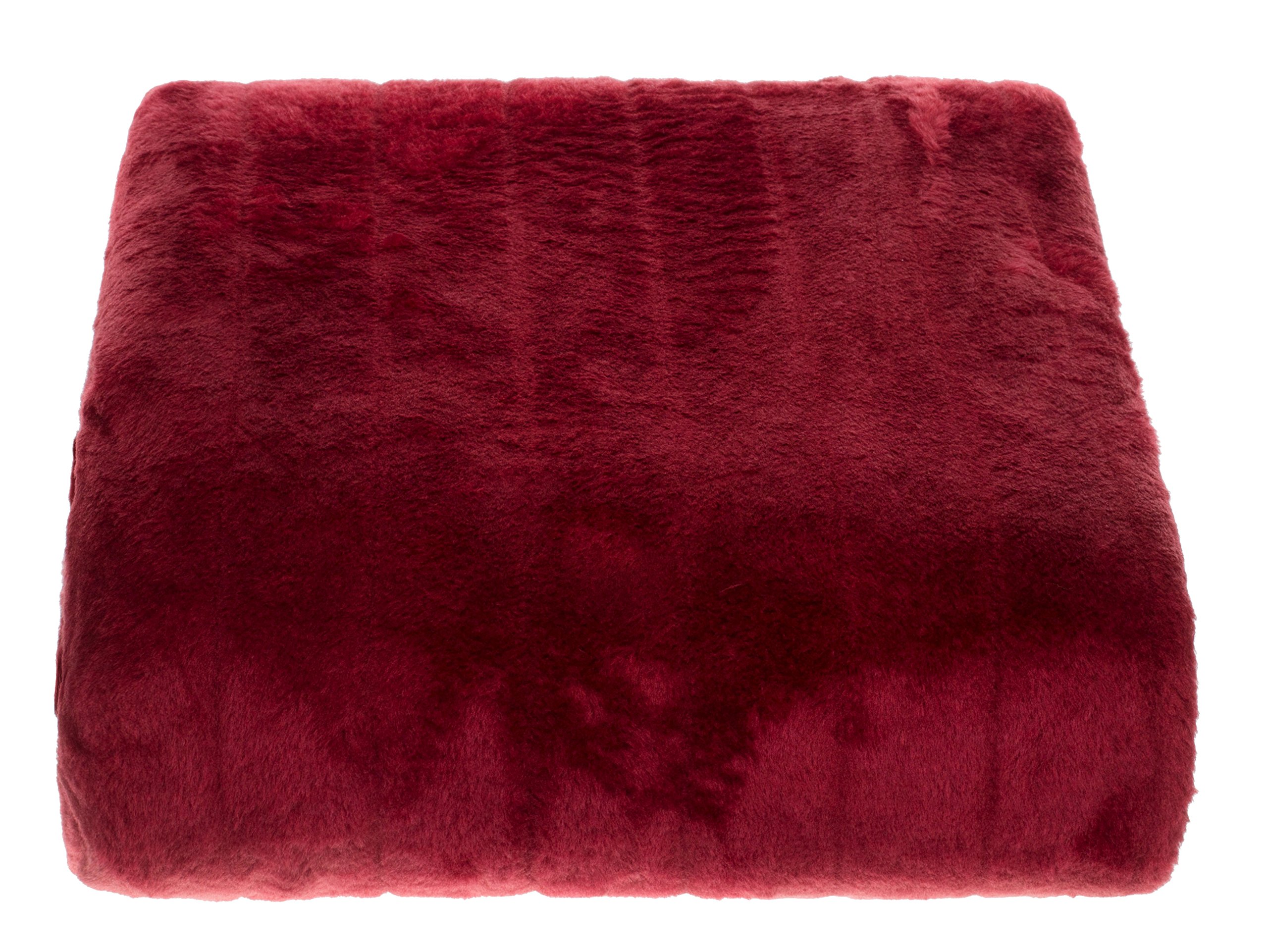 Brandsseller Couverture Douillette en Imitation Fourrure de Vison Plaid de Canapé Couvre-lit Chaud et Doux - 150 x 200 cm Rouge