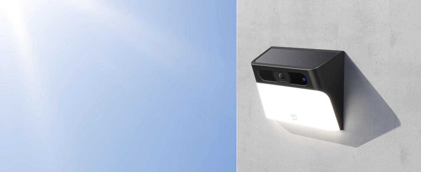 eufy Security Solar Wall Light Cam S120, Solar Security Camera