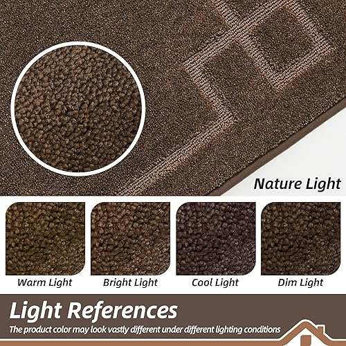 Miniatura 5 de BEQHAUSE Tapete para puerta de 32 x 48 pulgadas, antideslizante, lavable, de bajo perfil, absorbente y resistente a las manchas, tapete para puerta