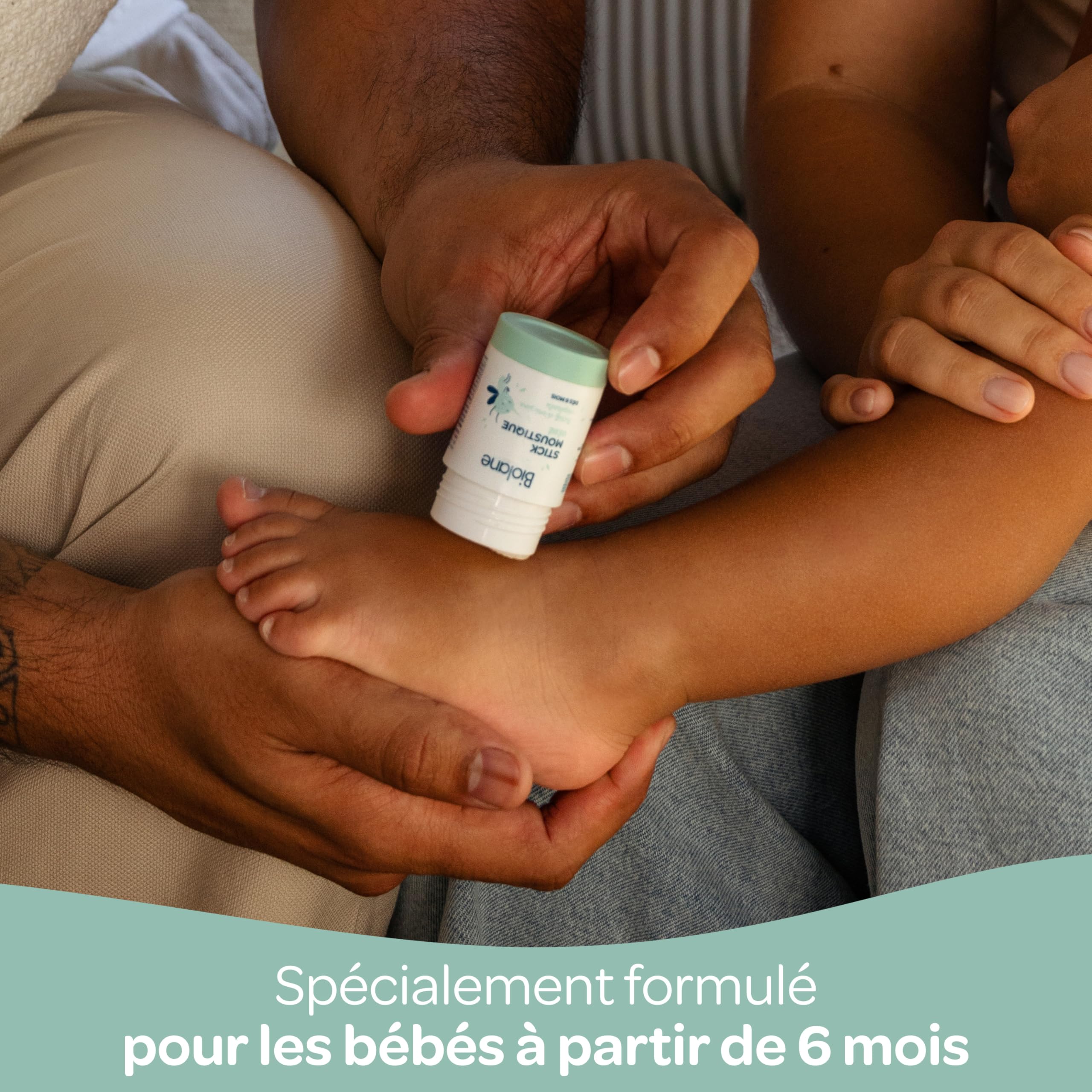 BIOLANE - Stick moustique - Bébé - Dès 6 mois - Actif d'origine végétale - Beurre de karité - Ne colle pas - 20ml - Fabriqué en France