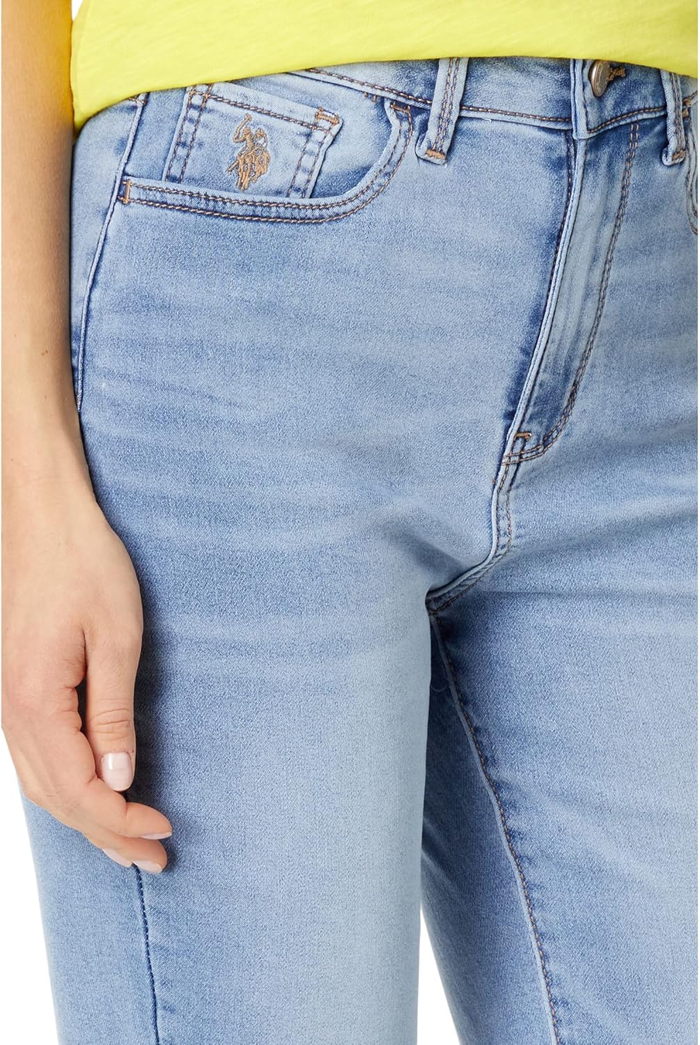 U.S. Polo Assn. USPA Ultra High-Rise Jeans in Light Wash Denim Light Wash Denim 7 29 - Image 3