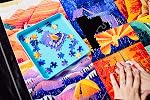 Buffalo Games - Tapis de puzzle Roll-Up - Accessoire de sauvegarde et d'assemblage de puzzle - Tapis en feutre - Convient pour un puzzle de jusqu'à 1500 pièces - Noir