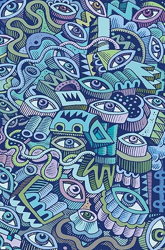 Trends International Póster de pared Big Blue Doodle de 22.375 x 34 pulgadas, versión premium sin marco