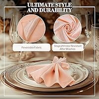 Vista 191 de Ultimate Textile -1 docena - Reversible Shantung Satin - Majestic - Servilletas de tela Majestic de 17 x 17 pulgadas color azul pizarra