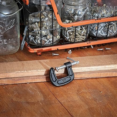 Miniatura 7 de GreatNeck Saw CC1 Abrazadera en C de 1 pulgada, abrazaderas para automóviles y madera, herramientas de trabajo de madera y abrazaderas de soldadura,