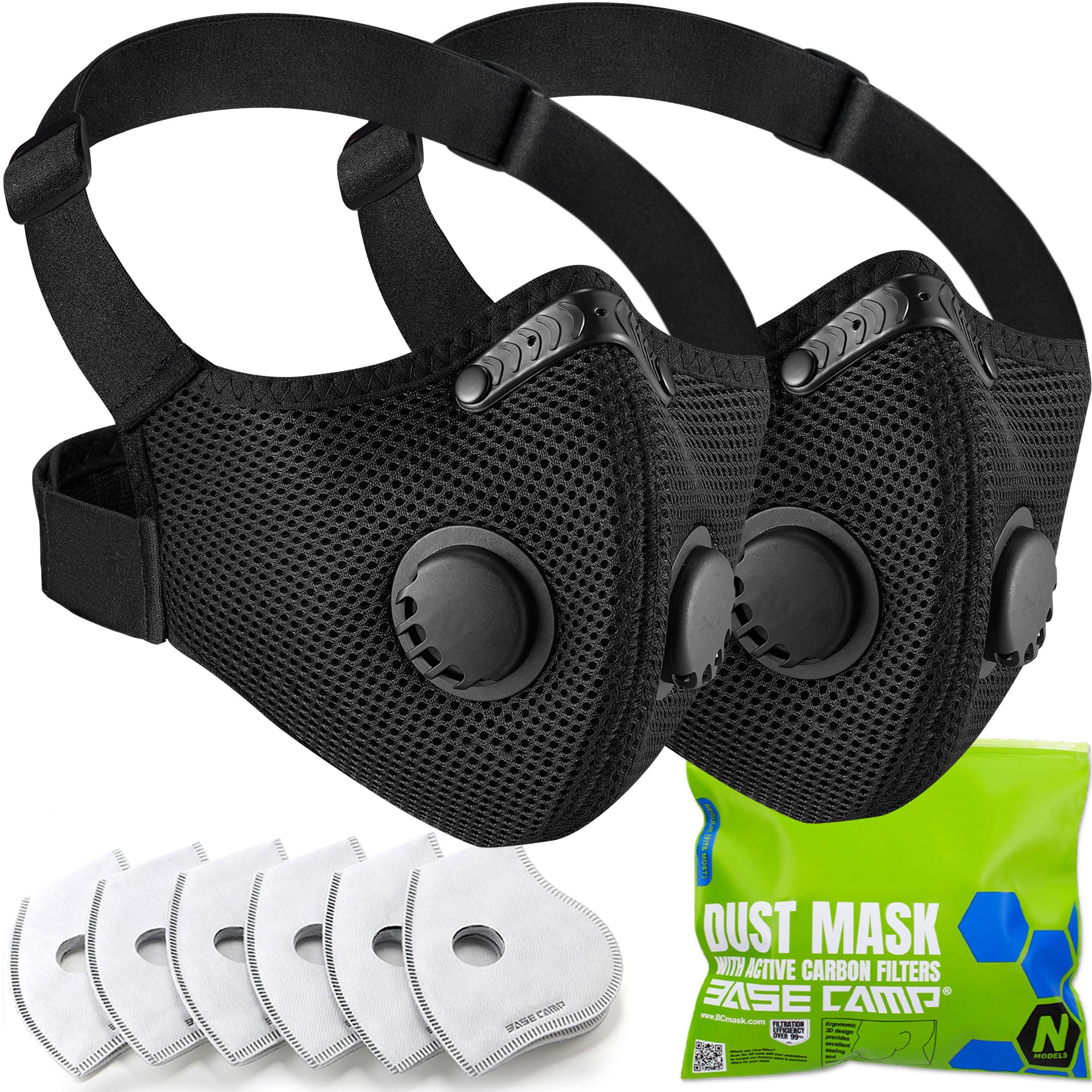 BASE CAMP M PRO Dust Mask, All day Comfortable Reusable Respirator Mask