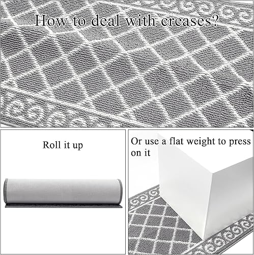 Miniatura 98 de HEBE Tapete para puerta interior, 20 x 32 pulgadas, antideslizante, para puerta delantera, lavable, atrapador de suciedad para entrada, tapete