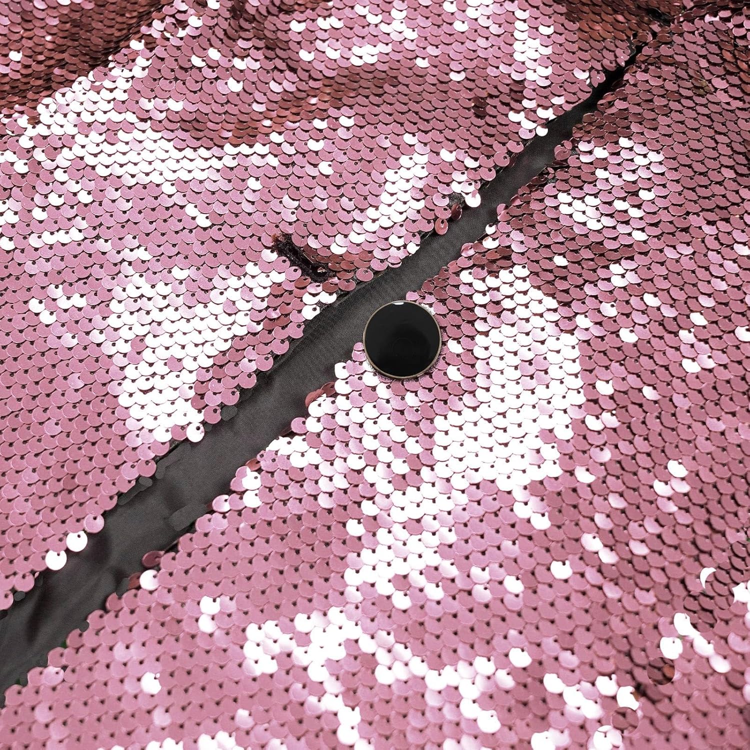 Women's Sequin Jackets Long Sleeves Single Button Casual Sparkly Coat with Pocket - Image 6