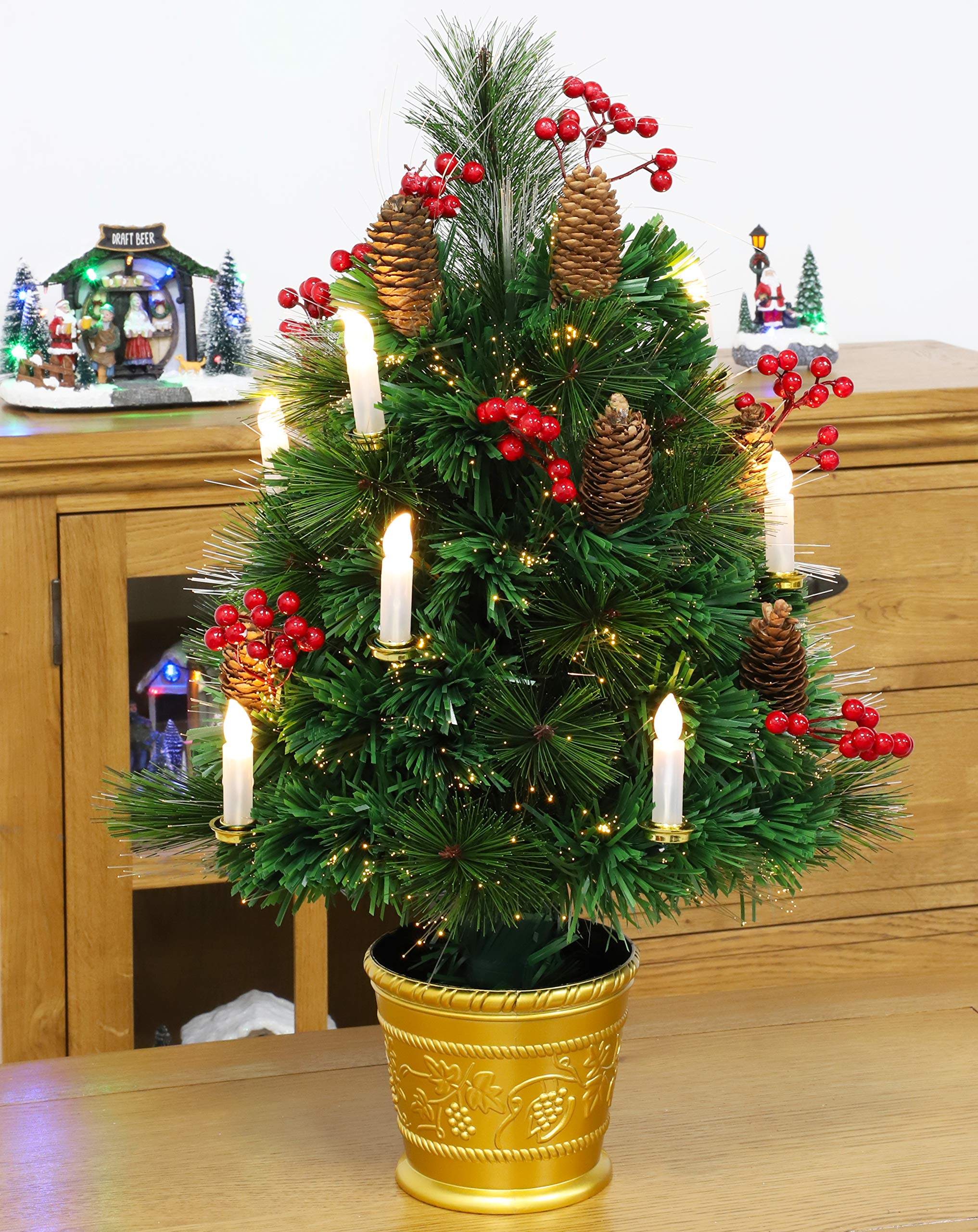 Kerstkaart bruinrode kat met kerstmuts