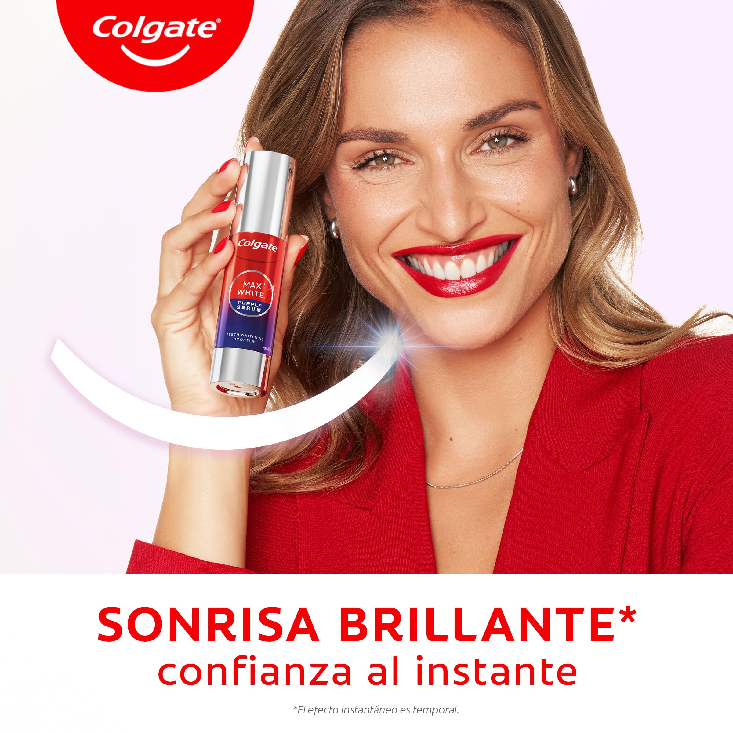 Colgate Max White Sérum Morado 40ml, Blanqueador Dental Instantáneo sin Flúor, Blanquea Instantáneamente, Fórmula de Doble Acción para Corrección del Color y Resultados Blanqueadores Duraderos — view 9