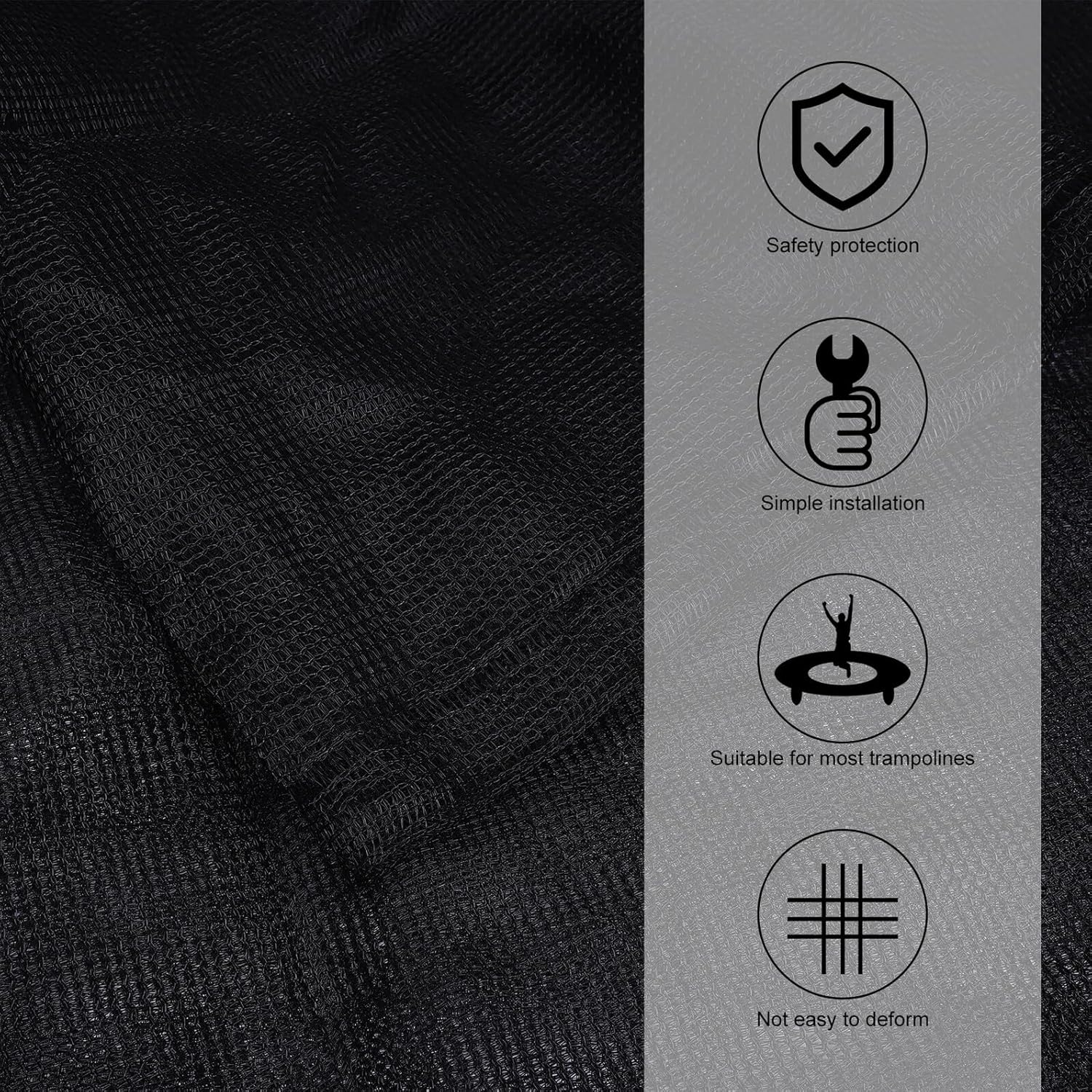 Trampoline Safety Net Replacement Compatible Fence Protection Guard Plastic Safety Netting for Bounce Security