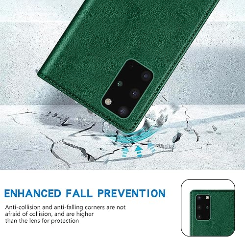 Miniatura 228 de ZZXX Funda tipo cartera para Samsung Galaxy S20 con bloqueo RFID, soporte de ranura para tarjetas, funda protectora de cuero magnético fuerte