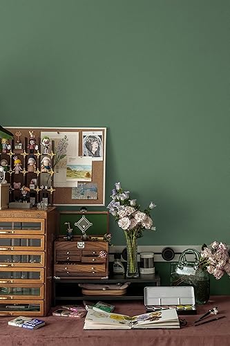 Vista 92 de HeloHo Papel tapiz de color azul claro sólido de 118 x 15.7 pulgadas, papel de pared con textura mate, autoadhesivo, extraíble, impermeable