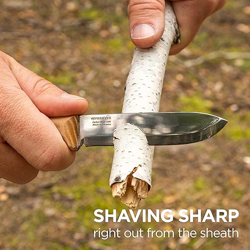 Vista 13 de BPSKNIVES BS1FT SSH - Cuchillo de hoja fija de espiga completa, cuchillo afilado de acero inoxidable con funda, cuchillo compacto de supervivencia