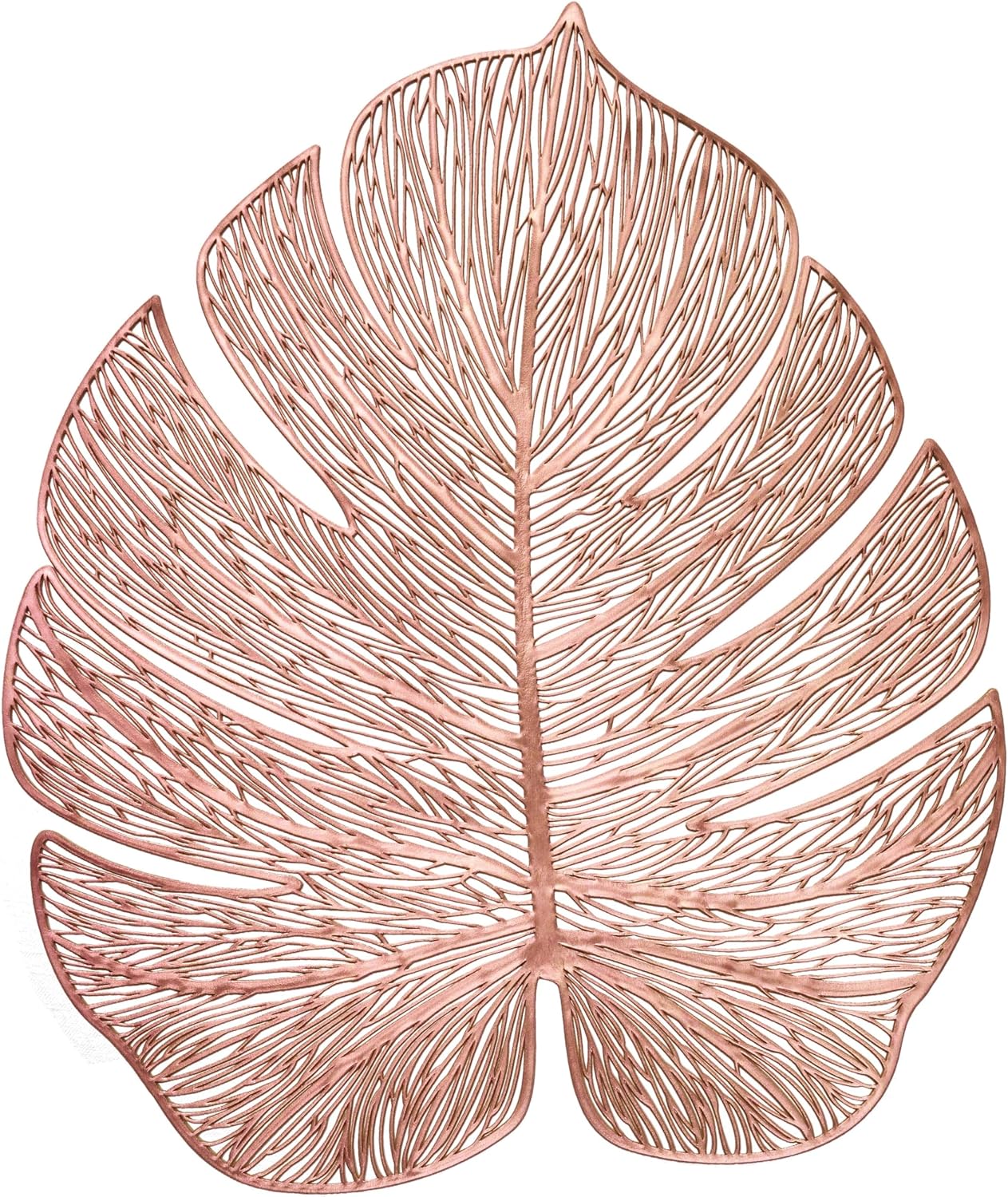 Occasions 120 Pieces Pack Pressed Vinyl Metallic Placemats/Wedding Accent Centerpiece Placemat (Garden Rose Gold)