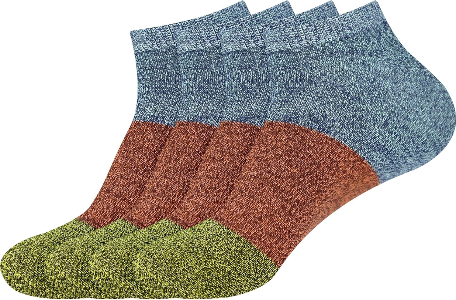 Men's Bamboo Rayon Stripe Style Sports Superior Wicking Athletic Casual Ankle Socks