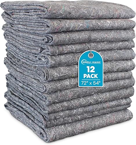 Miniatura 5 de SIMPLI-MAGIC 79523 - Mantas de mudanza acolchadas resistentes, negronaranja, 72 x 80 pulgadas, paquete de 12