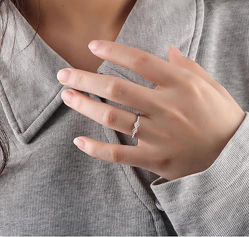 Miniatura 6 de Memgift Gifts for Women Mothers Day Gift from Daughter Best Friends Birthday Gifts for Nieces Granddaughters Love Knot Rings for Christmas