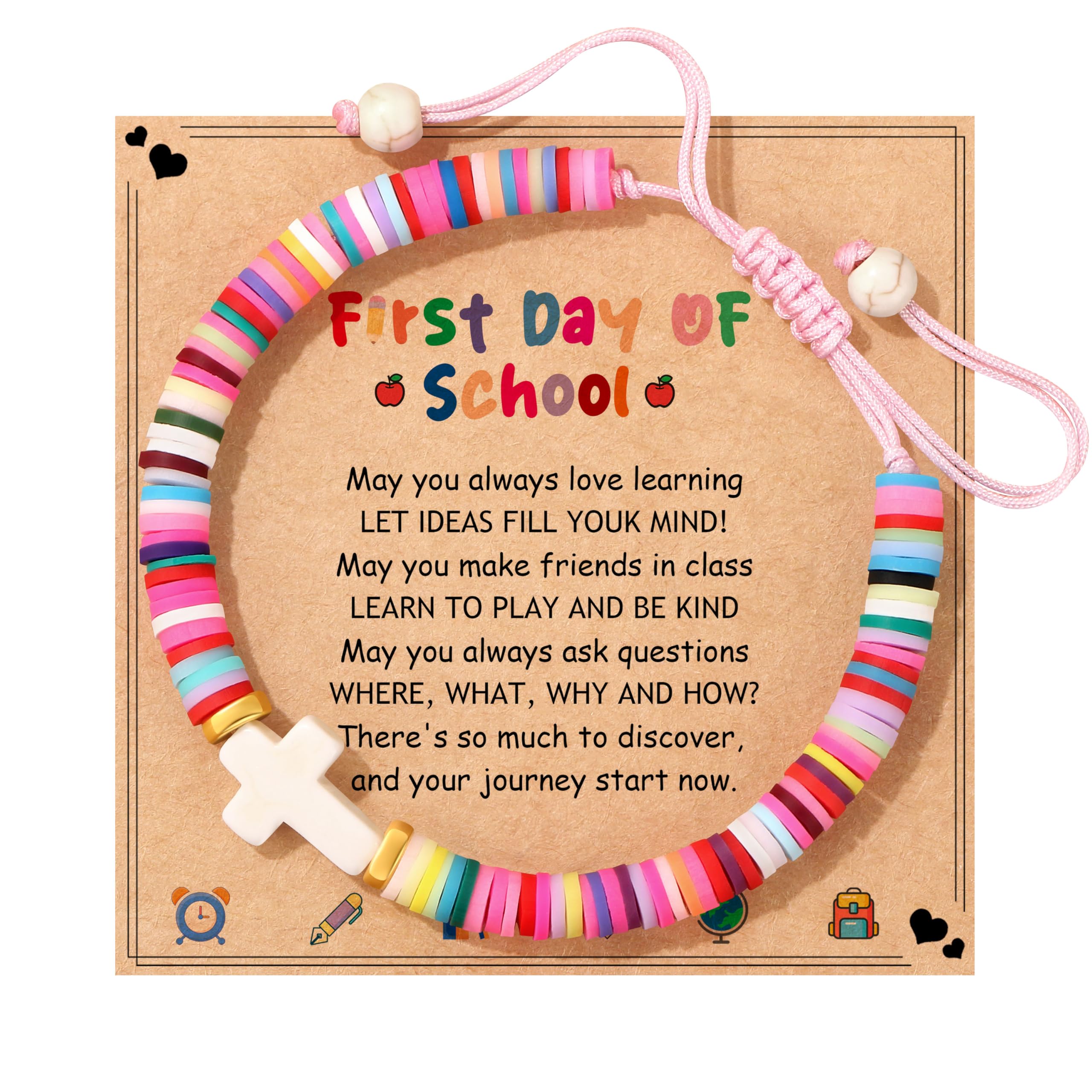 Back to School Stuff First Day of School Gifts Bracelets for Mommy and Me