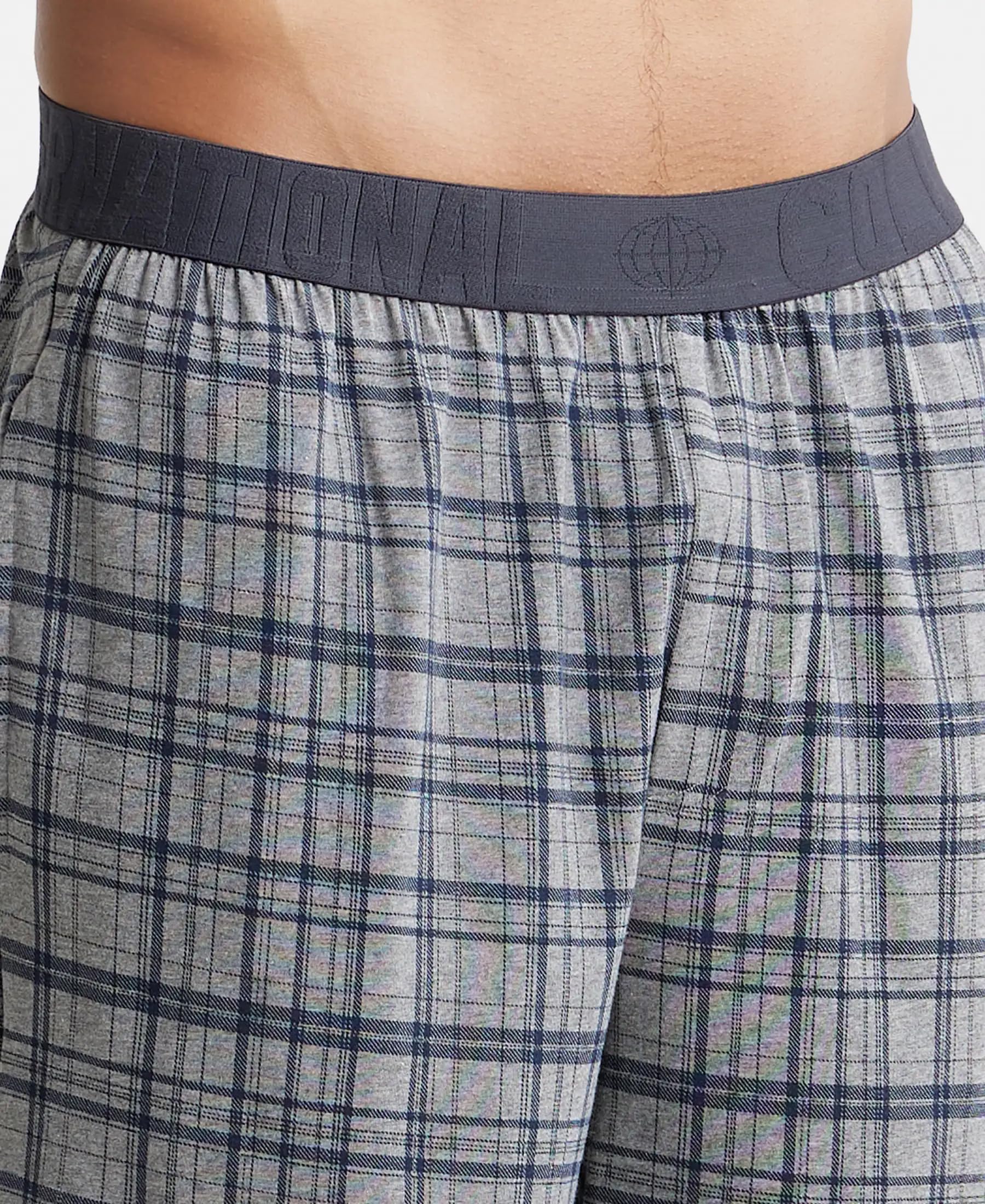Jockey Men's Regular Fit Modal Shorts (IM02_Mid Grey Mel/Ash1_S) 2