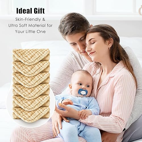 Miniatura 7 de MOON PARK Paños para bebé, paquete de 24 unidades, 8 x 8 pulgadas, paños pequeños para eructos y toallitas para bebé, forro polar coral de