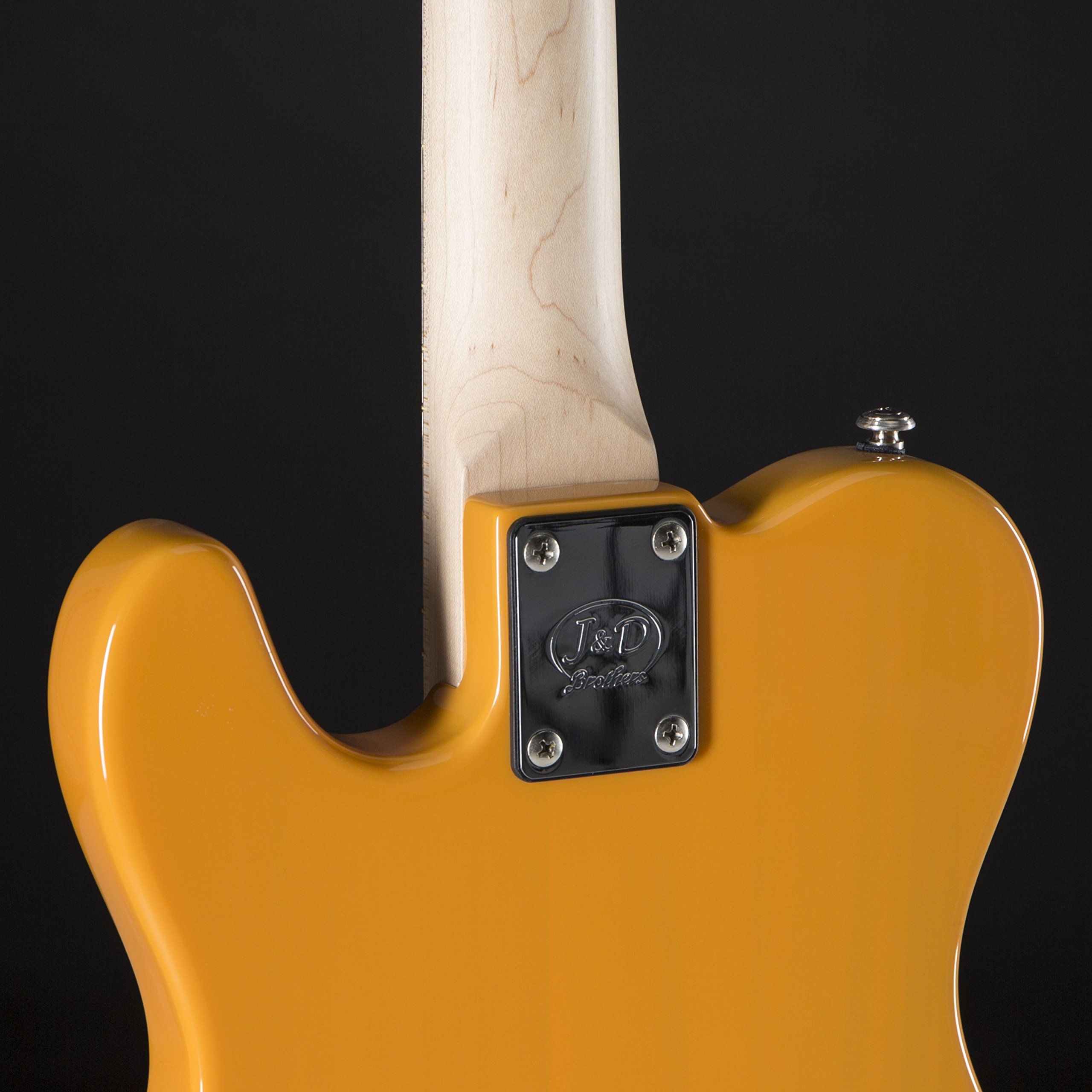 J & D E-Gitarre im TL-MINI-Stil mit Erle-Korpus, Ahorn-Hals, Keramik Single Coil, Butterscotch Blonde, Vintage Style