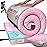 GAIALOOP 3 Inch Memory Foam Camping Mattress, Dual Layer Thick Sleeping Camp Pad for Car Tent Cot, Roll-Up Portable Glamping Floor Bed for Guests Sleepover[Cot: 72 * 24 * 3] Sakura Pink
